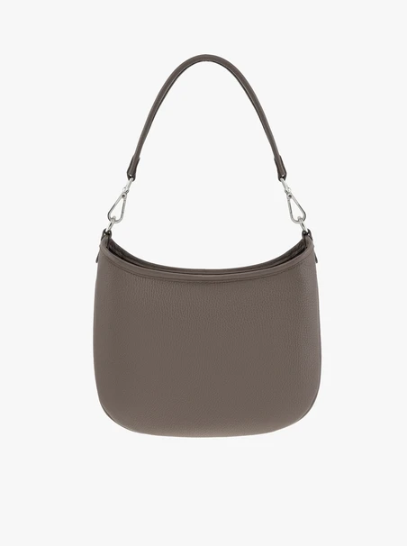 Handtasche aus braunem Leder und Velours