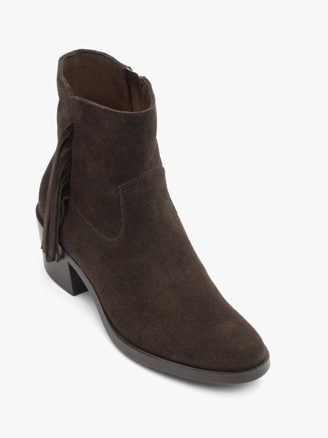 Dunkelbraune Lederstiefel