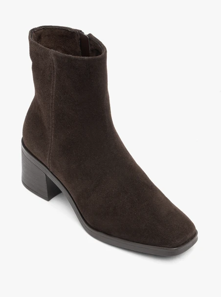 Dunkelbraune Velourstiefel