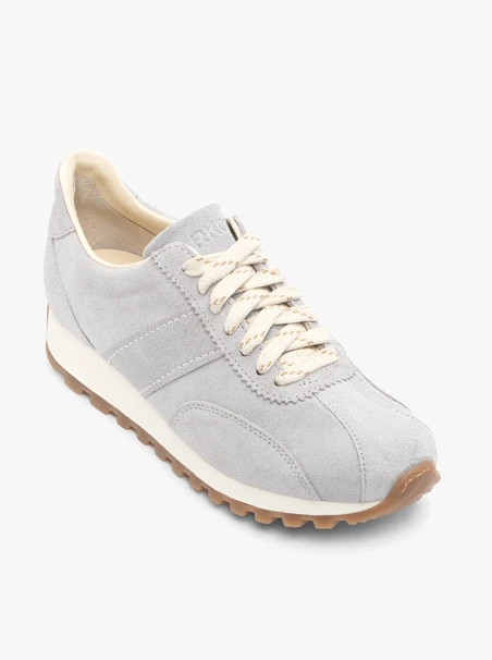 Sportschuhe aus grauem Veloursleder