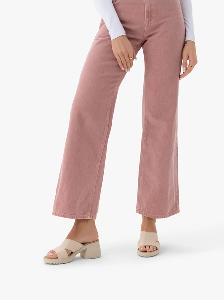 Cremefarbene Flip-Flops mit Absatz und festem Boden