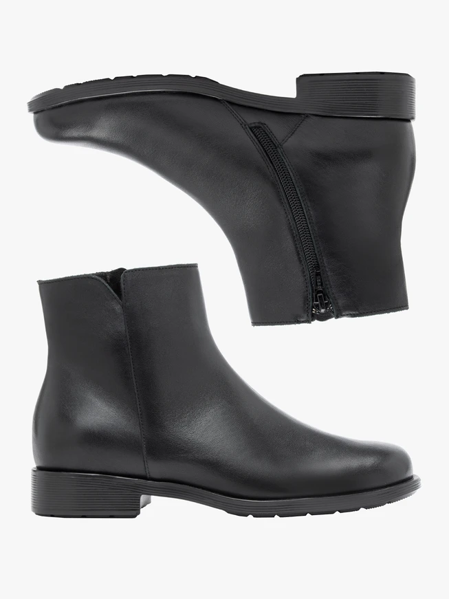 Schwarze Lederstiefel