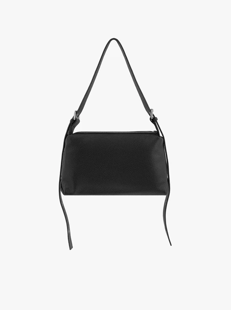 Schwarze Handtasche in Krokodilleder-Optik