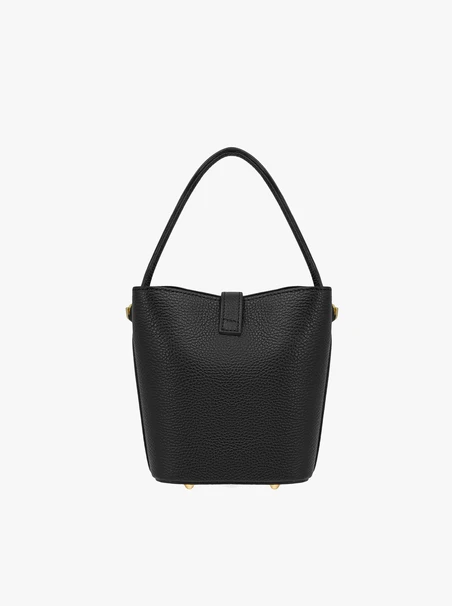 Kleine schwarze Lederhandtasche