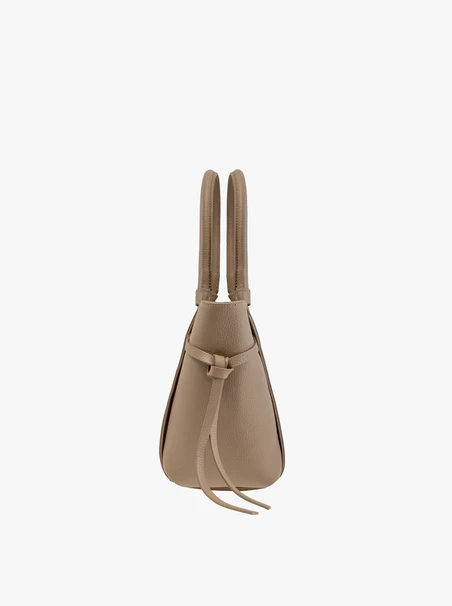 Beige mittelgroße Handtasche
