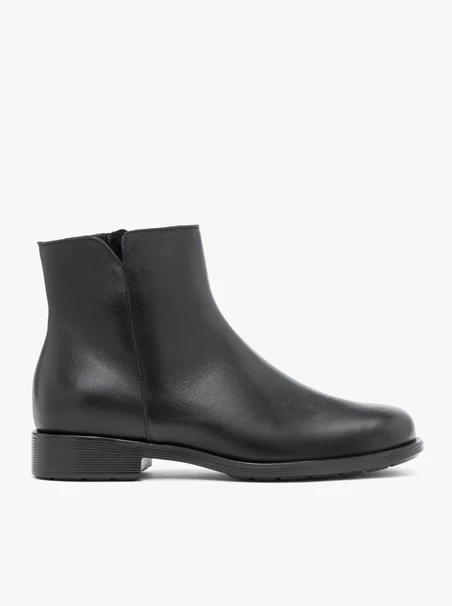 Schwarze Lederstiefel
