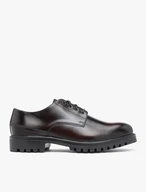 Dunkelbraune Lederhalbschuhe