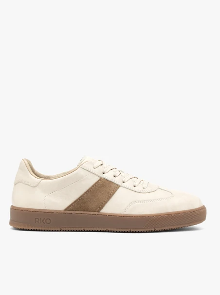 Sportliche Halbschuhe in Creme und Beige