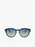 Runde Sonnenbrille mit blauen Gläsern
