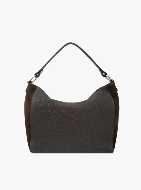 Dunkelbraune weiche A4-Tasche