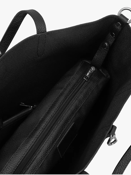 Schwarze große A4-Handtasche