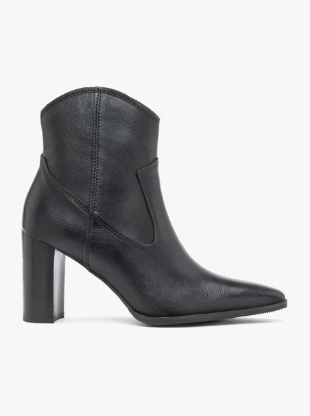 Schwarze hochhackige Cowboystiefel