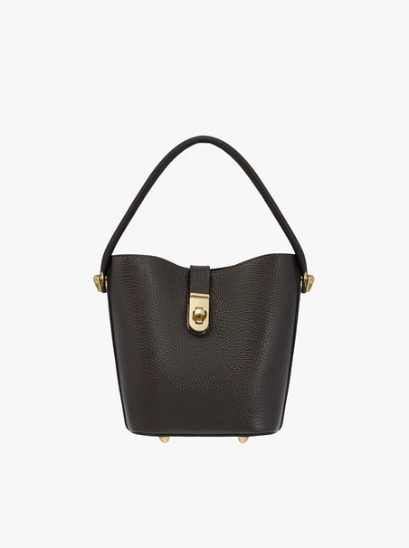 Kleine braune Lederhandtasche