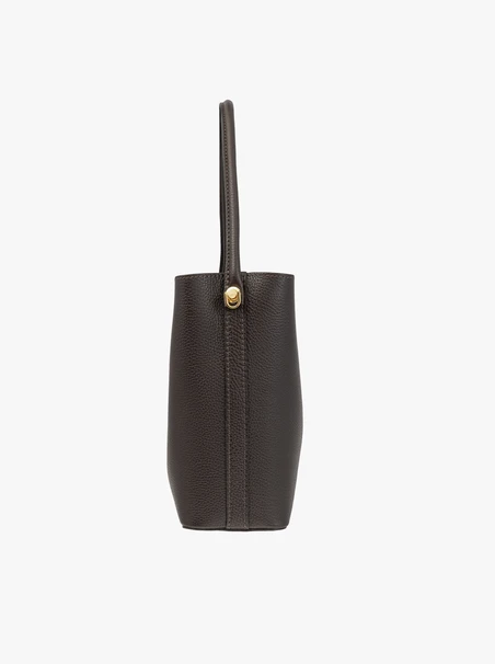 Braune elegante Handtasche aus Vollnarbenleder