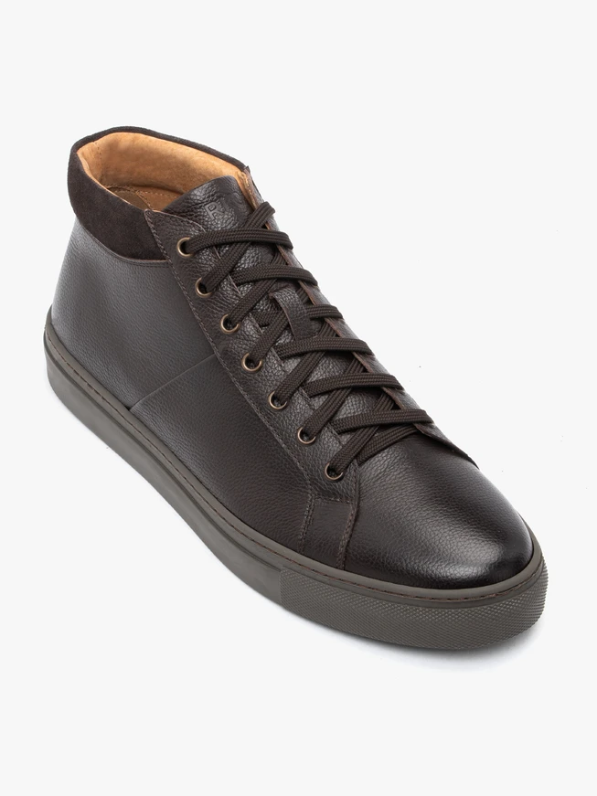 Dunkelbraune Lederstiefel