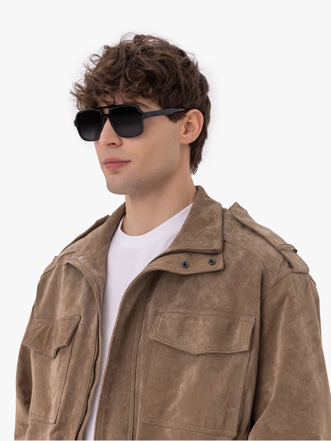 Unisex-Sonnenbrille schwarz mit Polarisation