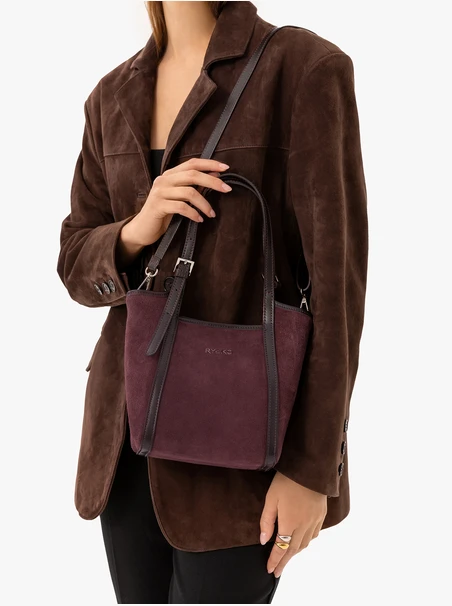 Kastanienbraune elegante Handtasche