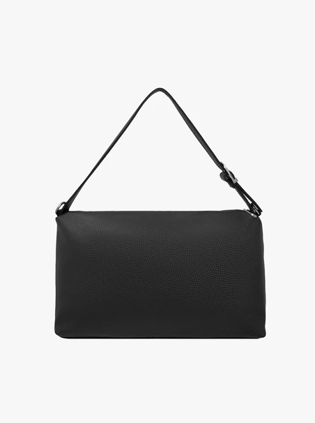 Schwarze mittelgroße Handtasche