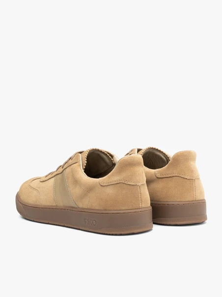 Beige Sporthalbschuhe