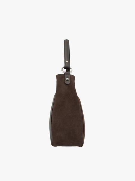 Dunkelbraune weiche A4-Tasche