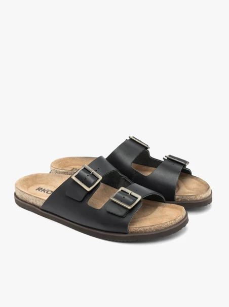 Schwarze Flip-Flops mit zwei Riemen