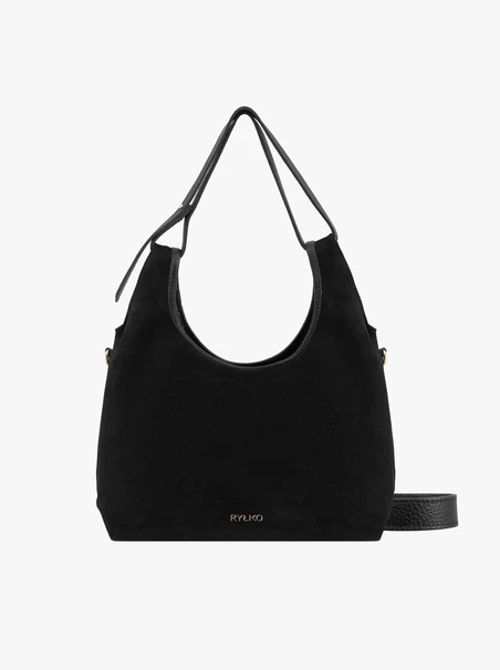 Schwarze große A4-Handtasche