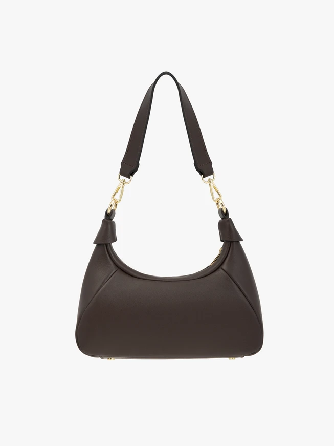 Handtasche aus braunem Vollnarbenleder