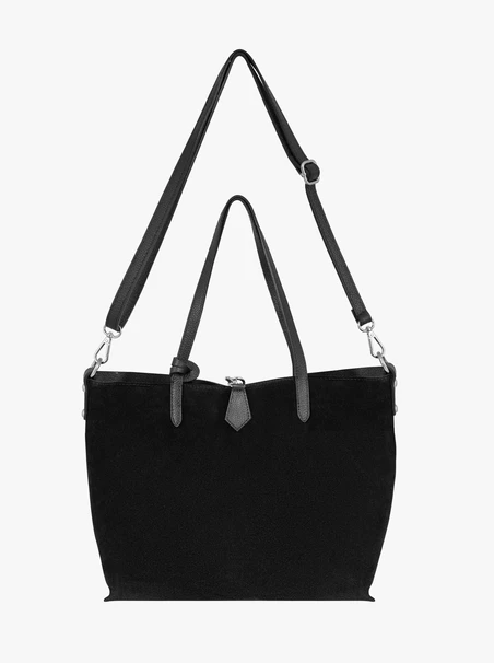 Schwarze große A4-Handtasche