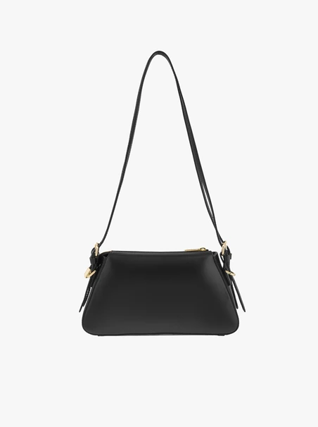 Kleine schwarze Lederhandtasche