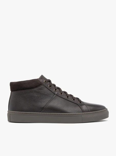 Dunkelbraune Lederstiefel