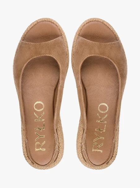 Hellbraune Slipper-Sandalen