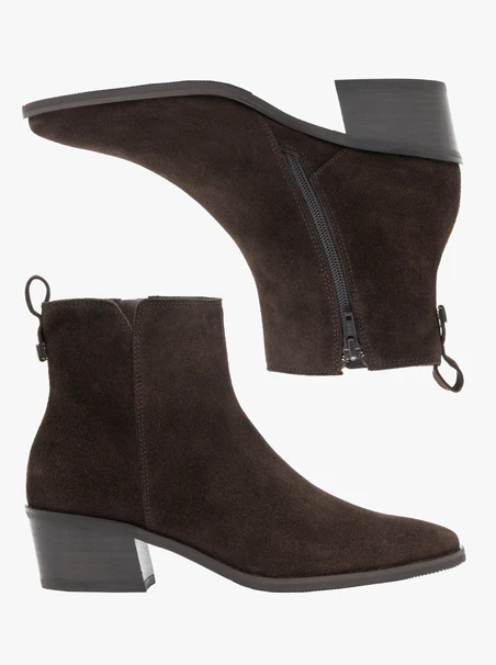 Braune Veloursstiefel