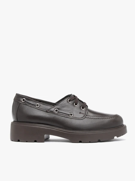 Dunkelbraune Halbstiefel mit Trapperböden
