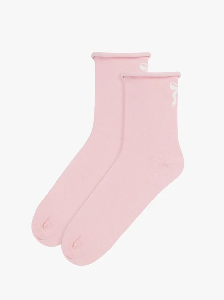 Rosa Baumwollsocken