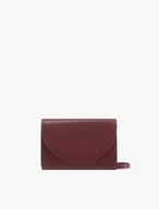 Burgunderrote Clutch-Handtasche mit Kette