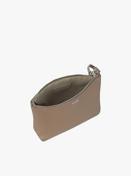 Cremefarbene Kosmetiktasche mittlerer Größe