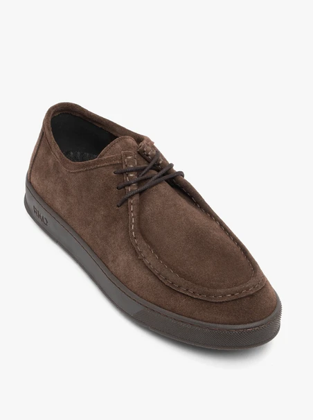 Dunkelbraune Schnürhalbschuhe