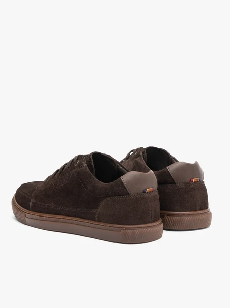 Dunkelbraune Lederhalbschuhe