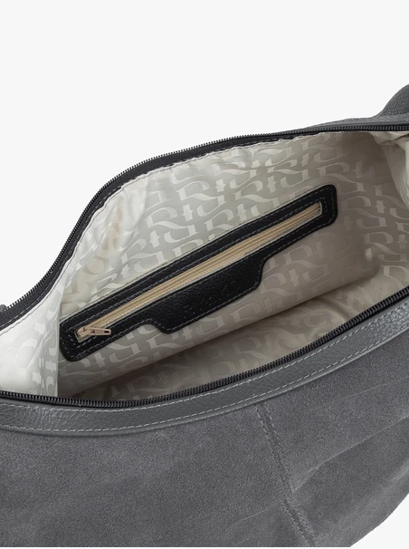 Dunkelgraue Hobo-Tasche