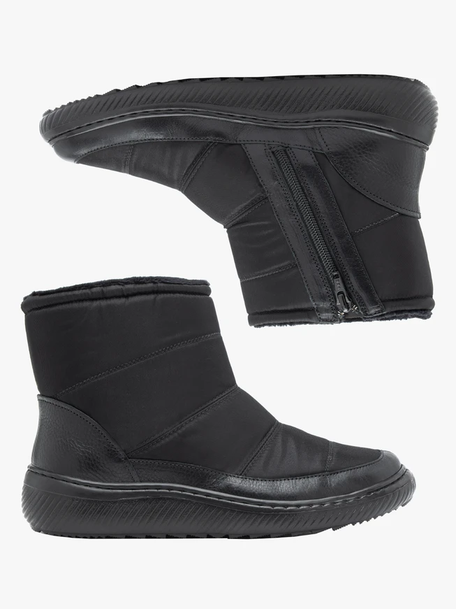 Schwarze Lederstiefel