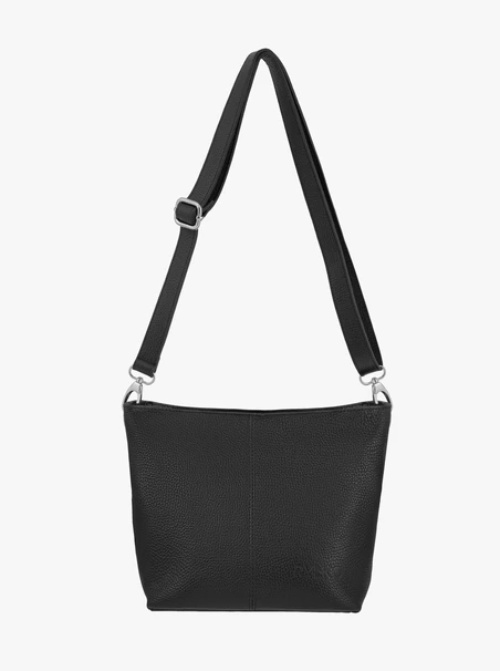 Handtasche aus schwarzem Vollnarbenleder