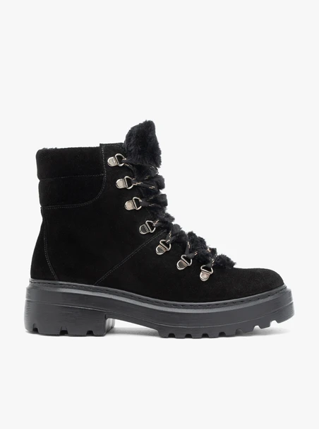 Schwarze Schneestiefel im Trekking-Stil