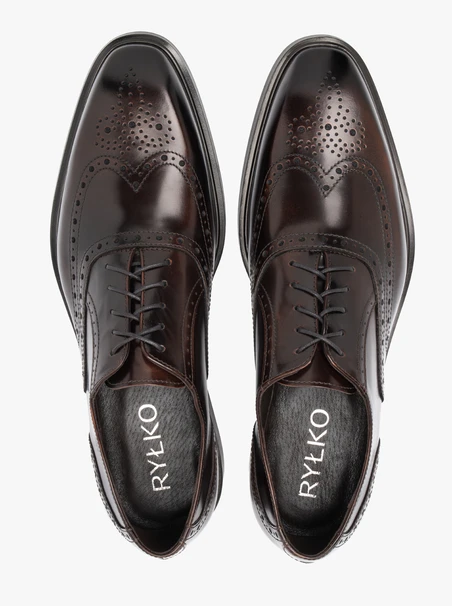 Dunkelbraune elegante Halbschuhe