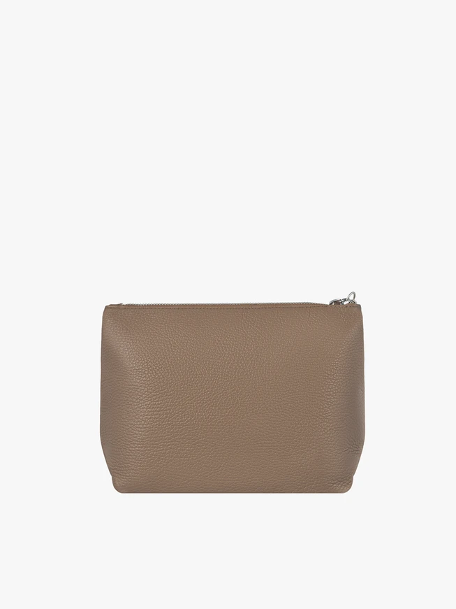 Cremefarbene Kosmetiktasche mittlerer Größe