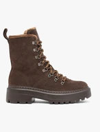 Braune Schneestiefel zum Schnüren