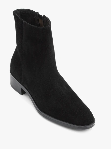 Schwarze Veloursstiefel