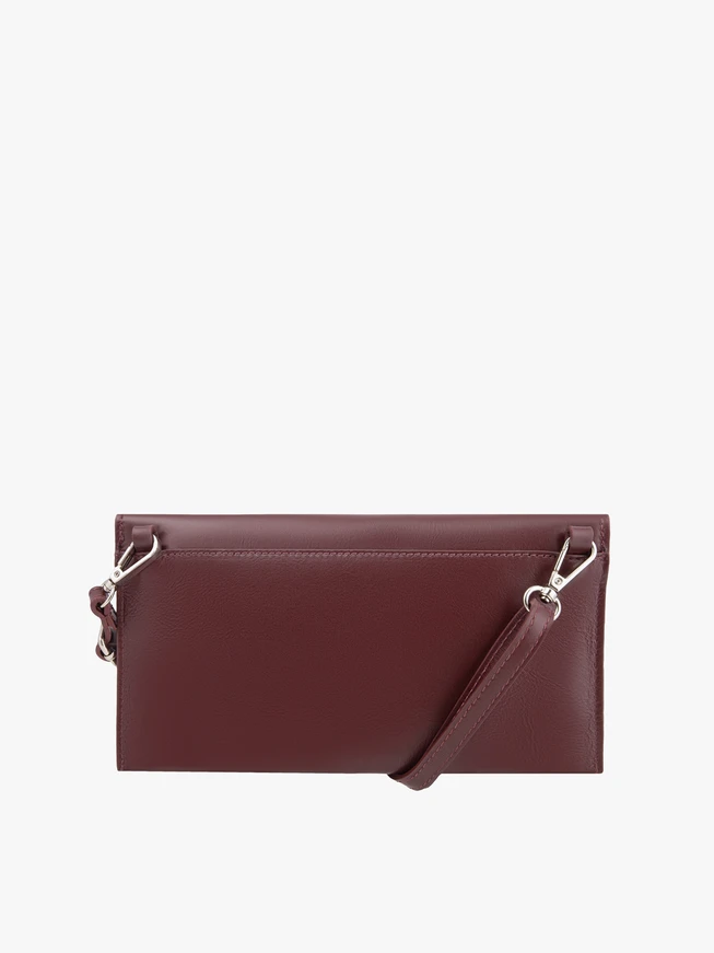 Kastanienbraune Handtasche aus Vollnarbenleder