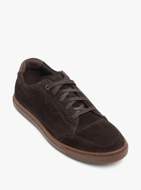 Dunkelbraune Lederhalbschuhe