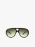 Schwarze Unisex-Fliegerbrille