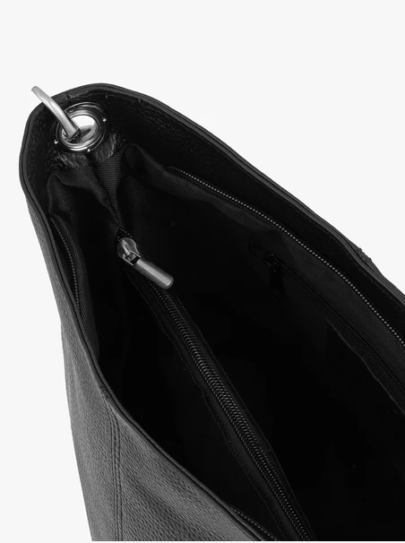 Handtasche aus schwarzem Vollnarbenleder